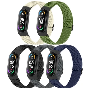 5 Pack Solo Loop Nylon Band Compatible With Xiaomi Mi Band 7 6 5 4 3/Amazfit Band 5 Straps, Adjustable Breathable Comfortable Elastic Sport Replacement Strap for Women Men 5 Pack Solo Loop Nylon Band Compatible With Xiaomi Mi Band 7 6 5 4 3/Amazfit Band 5 Straps, Adjustable Breathable Comfortable Elastic Sport Replacement Strap for Women Men