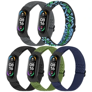5 Pack Solo Loop Nylon Band Compatible With Xiaomi Mi Band 7 6 5 4 3/Amazfit Band 5 Straps, Adjustable Breathable Comfortable Elastic Sport Replacement Strap for Women Men 5 Pack Solo Loop Nylon Band Compatible With Xiaomi Mi Band 7 6 5 4 3/Amazfit Band 5 Straps, Adjustable Breathable Comfortable Elastic Sport Replacement Strap for Women Men