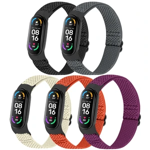 5 Pack Solo Loop Nylon Band Compatible With Xiaomi Mi Band 7 6 5 4 3/Amazfit Band 5 Straps, Adjustable Breathable Comfortable Elastic Sport Replacement Strap for Women Men 5 Pack Solo Loop Nylon Band Compatible With Xiaomi Mi Band 7 6 5 4 3/Amazfit Band 5 Straps, Adjustable Breathable Comfortable Elastic Sport Replacement Strap for Women Men