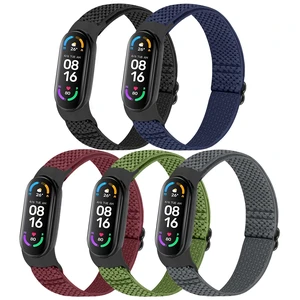 5 Pack Solo Loop Nylon Band Compatible With Xiaomi Mi Band 7 6 5 4 3/Amazfit Band 5 Straps, Adjustable Breathable Comfortable Elastic Sport Replacement Strap for Women Men 5 Pack Solo Loop Nylon Band Compatible With Xiaomi Mi Band 7 6 5 4 3/Amazfit Band 5 Straps, Adjustable Breathable Comfortable Elastic Sport Replacement Strap for Women Men