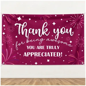 6×3.6ft Appreciation Banner for Work,Thank You Banner Backdrop,Appreciation Decoration for Employee Administrative Day Retirement Office Volunteer Teacher Professor Doctor Nurse & Staff Gifts,Pink 6×3.6ft Appreciation Banner for Work,Thank You Banner Backdrop,Appreciation Decoration for Employee Administrative Day Retirement Office Volunteer Teacher Professor Doctor Nurse & Staff Gifts,Pink