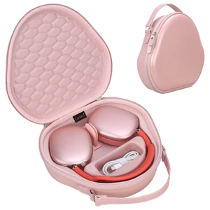 Case with Sleep Mode for Apple AirPods Max Wireless Headphones Airpods Max Smart Headphones Case, Extra Space fits Cable, Charger, Pink (PU) Case with Sleep Mode for Apple AirPods Max Wireless Headphones Airpods Max Smart Headphones Case, Extra Space fits Cable, Charger, Pink (PU)