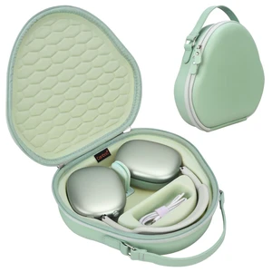 Case with Sleep Mode for Apple AirPods Max Wireless Headphones Airpods Max Smart Headphones Case, Extra Space fits Cable, Charger, Green (PU) Case with Sleep Mode for Apple AirPods Max Wireless Headphones Airpods Max Smart Headphones Case, Extra Space fits Cable, Charger, Green (PU)