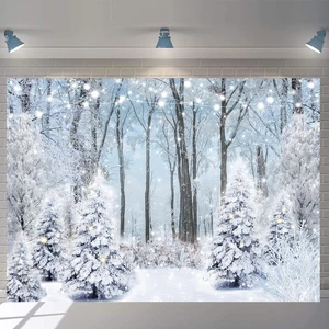 Winter Snowy Forest Backdrop Winter Wonderland Snow Scene Photo Background 8x6ft Winter Christmas Banner, Xmas New Year Family Holiday Party Decoration Supplies Winter Snowy Forest Backdrop Winter Wonderland Snow Scene Photo Background 8x6ft Winter Christmas Banner, Xmas New Year Family Holiday Party Decoration Supplies