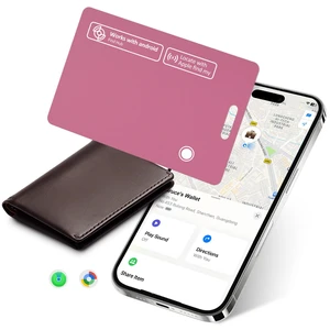 Wallet Tracker Card for iOS & Android, Smart Tracking for Wallet/Bag (Pink) IP67 Waterproof Rechargeable, 160ft Range, Tracking Card, Anti-Lost Locator for Luggage Backpack Travel, Wireless Charging Wallet Tracker Card for iOS & Android, Smart Tracking for Wallet/Bag (Pink) IP67 Waterproof Rechargeable, 160ft Range, Tracking Card, Anti-Lost Locator for Luggage Backpack Travel, Wireless Charging