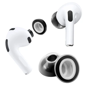 Liquid Silicone Rubber&Memory Foam Hybrid Ear Tips for AirPods Pro 3 Anti-Slip Secure Fit, Enhanced Bass, Noise Cancellation, Fits Charging Case, Built-in dust Guard Screen, 1 Pair, Black Large Liquid Silicone Rubber&Memory Foam Hybrid Ear Tips for AirPods Pro 3 Anti-Slip Secure Fit, Enhanced Bass, Noise Cancellation, Fits Charging Case, Built-in dust Guard Screen, 1 Pair, Black Large