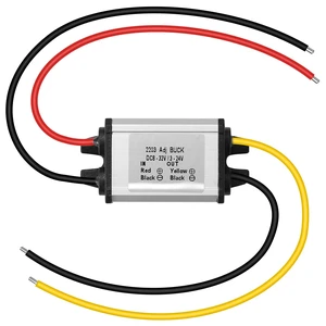 DC-DC Buck Converter 12/24V to 3-24V 3A 20W Step-Down Voltage Regulator Input 8-32V, Adapter, Power Supply & Transformer for Robotics, Motor, Automotive and Light Strips DC-DC Buck Converter 12/24V to 3-24V 3A 20W Step-Down Voltage Regulator Input 8-32V, Adapter, Power Supply & Transformer for Robotics, Motor, Automotive and Light Strips