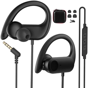Wired Earbuds with Ear Hooks 3.5mm Over Ear Headphone for PC with Mic Black Noise Isolating Adjustable EarHook with Case Secure Fit for Samsung A25 A15/Kindle Fire/Laptop School Sport Running Workout Wired Earbuds with Ear Hooks 3.5mm Over Ear Headphone for PC with Mic Black Noise Isolating Adjustable EarHook with Case Secure Fit for Samsung A25 A15/Kindle Fire/Laptop School Sport Running Workout