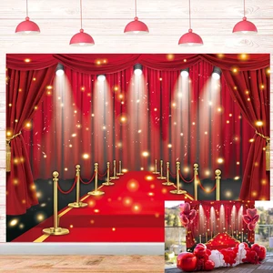 Red Carpet Backdrop Movie Night Film Stars Glitter Party Red Curtain Decor Photo Background VIP Fashion Show Prom Graduation Wedding Birthday Party Supplies Photo Props (8x6FT) Red Carpet Backdrop Movie Night Film Stars Glitter Party Red Curtain Decor Photo Background VIP Fashion Show Prom Graduation Wedding Birthday Party Supplies Photo Props (8x6FT)