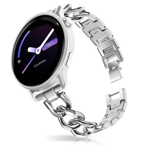 20mm Band for Garmin Forerunner 170, Women's Metal (Silver) Women's Metal Skeleton Chain Link Replacement Strap for Garmin Forerunner 70/170/170 Music/570 42mm/Vívoactive 6/5 20mm Band for Garmin Forerunner 170, Women's Metal (Silver) Women's Metal Skeleton Chain Link Replacement Strap for Garmin Forerunner 70/170/170 Music/570 42mm/Vívoactive 6/5