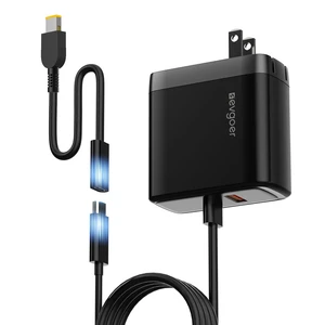 65W Lenovo Charger, Lenovo Laptop Charger for ThinkPad T/E/G Series, Compatible with 11x4.5mm Square Tip & All USB-C Devices 65W Lenovo Charger, Lenovo Laptop Charger for ThinkPad T/E/G Series, Compatible with 11x4.5mm Square Tip & All USB-C Devices