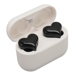 Heart Shaped Earbuds, 5.3 HiFi Stereo Sound Noise Canceling Earphones with Charging Case, Cute in Ear Earbuds for Lover Couples for Valentine Sport Travel (Black) Heart Shaped Earbuds, 5.3 HiFi Stereo Sound Noise Canceling Earphones with Charging Case, Cute in Ear Earbuds for Lover Couples for Valentine Sport Travel (Black)