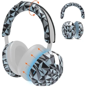 ShellZ XM5 - Exterior Shell & Headband Covers for Sony WH1000XM5 Made by Wicked Cushions Protective, Made with Premium Silicone Geo Grey ShellZ XM5 - Exterior Shell & Headband Covers for Sony WH1000XM5 Made by Wicked Cushions Protective, Made with Premium Silicone Geo Grey