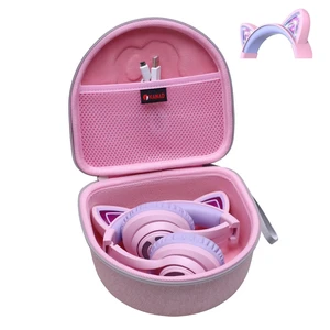 Kids Headphone Case for Riwbox CT-7 Pink/for Jack CT-7S Cat Green 3.5mm/ for iClever IC-HS01/for Picun/for FosPower Cat Ear LED Light Up Headphones - Kids Cover OnlyPink Kids Headphone Case for Riwbox CT-7 Pink/for Jack CT-7S Cat Green 3.5mm/ for iClever IC-HS01/for Picun/for FosPower Cat Ear LED Light Up Headphones - Kids Cover OnlyPink