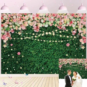 JSHENGZHYI Flower Greenery Backdrop Floral Green Grass Lawn Glitter Party Photography Background Kids Adults Birthday Newborn Baby Shower Wedding Bridal Shower Party Cake Table Decoration 8x6FT JSHENGZHYI Flower Greenery Backdrop Floral Green Grass Lawn Glitter Party Photography Background Kids Adults Birthday Newborn Baby Shower Wedding Bridal Shower Party Cake Table Decoration 8x6FT