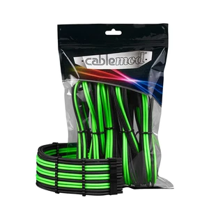 Pro ModMesh Sleeved 12VHPWR StealthSense Cable Extension Kit (Black + Light Green, 16-pin to Triple 8-pin) Pro ModMesh Sleeved 12VHPWR StealthSense Cable Extension Kit (Black + Light Green, 16-pin to Triple 8-pin)