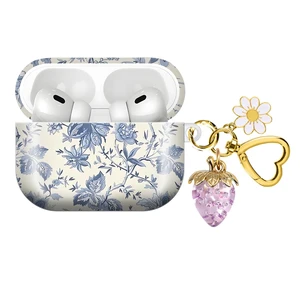 Compatible with AirPod PRO 3 2025 Shockproof and dustproof Wireless Earphone case, with a Beautiful and Cute Strawberry Keychain Pendant Suitable for WomenFlowers Purple Strawberry Compatible with AirPod PRO 3 2025 Shockproof and dustproof Wireless Earphone case, with a Beautiful and Cute Strawberry Keychain Pendant Suitable for WomenFlowers Purple Strawberry