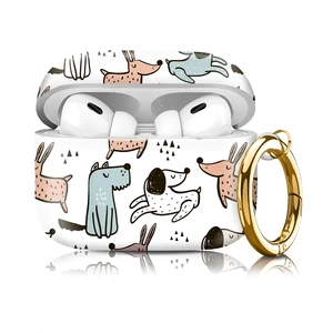Compatible with Airpod pro 2nd/1st Generation Case Cover with Gold Round Keychain Cute Pattern Hard & Anti Slip Cover for Men Women & GirlsHappy Dog Compatible with Airpod pro 2nd/1st Generation Case Cover with Gold Round Keychain Cute Pattern Hard & Anti Slip Cover for Men Women & GirlsHappy Dog