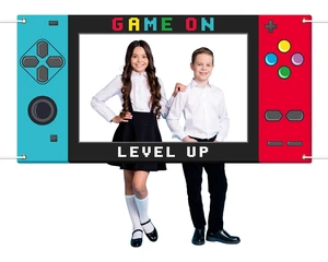 Large 73inch Video Game Photo Prop Game on Party Decorations Red Blue Handheld Gaming Console Banner Backdrop Gaming Photo Booth Frame Background for Boys Birthday Gamer Favor Supplies Large 73inch Video Game Photo Prop Game on Party Decorations Red Blue Handheld Gaming Console Banner Backdrop Gaming Photo Booth Frame Background for Boys Birthday Gamer Favor Supplies