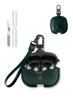 Case for SHOKZ OpenDots ONE Earbuds,Stylish Retro Soft Protective, Premium PU Leather Case Cover with Cleaning Kit & Lanyard for SHOKZ OpenDots ONE Accessories-Green Case for SHOKZ OpenDots ONE Earbuds,Stylish Retro Soft Protective, Premium PU Leather Case Cover with Cleaning Kit & Lanyard for SHOKZ OpenDots ONE Accessories-Green