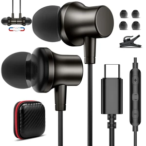 USB C Headphone Wired Ear Buds for Samsung S26 Ultra S25 A16 A17 A36 Z Flip Magnetic Type C Earphone for iPhone 18 Pro Max 17 16 15 16e 17e HD Mic in Ear Noise Isolation Earbuds for iPad A16 Pixel 10a USB C Headphone Wired Ear Buds for Samsung S26 Ultra S25 A16 A17 A36 Z Flip Magnetic Type C Earphone for iPhone 18 Pro Max 17 16 15 16e 17e HD Mic in Ear Noise Isolation Earbuds for iPad A16 Pixel 10a
