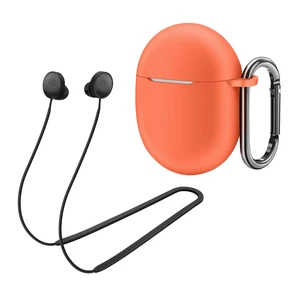 for Pixel Buds Pro 2 Case (2024), Anti-Lost Strap, Silicone Cover with Keychain, Sports Lanyard for Women Men Girl boy Compatible with Google Pixel Buds Pro 2(Coral Orange Case+Black Strap) for Pixel Buds Pro 2 Case (2024), Anti-Lost Strap, Silicone Cover with Keychain, Sports Lanyard for Women Men Girl boy Compatible with Google Pixel Buds Pro 2(Coral Orange Case+Black Strap)