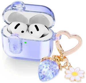 (with Safety Lock) Clear Case Compatible with Airpods 5/4 Case (2026/2024) Women, Cute Soft TPU Transparent AirPods 4th 5th Generation Case Girl Strawberries Keychain for Airpod iPod 5 4 Gen, Blue (with Safety Lock) Clear Case Compatible with Airpods 5/4 Case (2026/2024) Women, Cute Soft TPU Transparent AirPods 4th 5th Generation Case Girl Strawberries Keychain for Airpod iPod 5 4 Gen, Blue