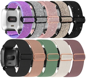 10 Pack Elastic Nylon Adjustable Wristband is Compatiable with Fitbit Versa/Versa 2/Versa Lite/Versa SE for Women Men,Soft Breathable Fabric Replacement Band for Fitbit Versa 10 Pack Elastic Nylon Adjustable Wristband is Compatiable with Fitbit Versa/Versa 2/Versa Lite/Versa SE for Women Men,Soft Breathable Fabric Replacement Band for Fitbit Versa