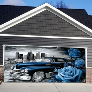 Mothers Day Garage Banner - Vintage Lowrider Car with Blue Roses Backdrop 6x13 ft, Romantic Decor for Husband,Boyfriend,Man Cave & Auto Shop,Durable Indoor Outdoor Wall Art Mothers Day Garage Banner - Vintage Lowrider Car with Blue Roses Backdrop 6x13 ft, Romantic Decor for Husband,Boyfriend,Man Cave & Auto Shop,Durable Indoor Outdoor Wall Art
