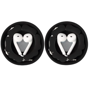 Wired Earbud Case 2 Pack Earphone Headphone Cord Organizer Earbuds Wrap Soft Silicone Magnetic Holder Storage Tangle Free Cable Winder(2 Black) Wired Earbud Case 2 Pack Earphone Headphone Cord Organizer Earbuds Wrap Soft Silicone Magnetic Holder Storage Tangle Free Cable Winder(2 Black)