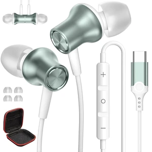 USB C Earbuds Wired Headphone for iPhone 18 Pro Max 17 16 16e 15 for Samsung A17 A16 S26 Ultra S25 Headphones Wired,USB Type C Earphones With Microphone for iPad Pro Air Pixel 11 10 9,Green USB C Earbuds Wired Headphone for iPhone 18 Pro Max 17 16 16e 15 for Samsung A17 A16 S26 Ultra S25 Headphones Wired,USB Type C Earphones With Microphone for iPad Pro Air Pixel 11 10 9,Green