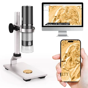 4K Microscope with Professional Stand for iPhone Android PC, 50-1000X Digital USB Microscope Endoscope HD Camera for All Cellphones iPad Android Tablet Windows Mac Chrome Linux 4K Microscope with Professional Stand for iPhone Android PC, 50-1000X Digital USB Microscope Endoscope HD Camera for All Cellphones iPad Android Tablet Windows Mac Chrome Linux