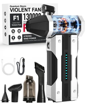 Compressed Air Duster - 130000RPM, 8000mAh Rechargeable 10-Speed Adjustable Cordless Brushless Motor, Electric Air Duster,Mini Blower with LED Light for PC, Computer Keyboard,Electronics Cleaning Compressed Air Duster - 130000RPM, 8000mAh Rechargeable 10-Speed Adjustable Cordless Brushless Motor, Electric Air Duster,Mini Blower with LED Light for PC, Computer Keyboard,Electronics Cleaning