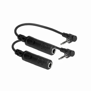 MHE-100.5 1/4" TRS to Right Angle 3.5 mm TRS Headphone Adaptor Cable, 6 Inch (Pack of 2) MHE-100.5 1/4" TRS to Right Angle 3.5 mm TRS Headphone Adaptor Cable, 6 Inch (Pack of 2)