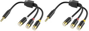 AV Component Adapter, 3 RCA to 3.5 mm AV Input Adapter Compatible with Sony TV, Compatible with Sony TV, DVD Players, Gaming Consoles, 7.8 inch (Pack of 2) AV Component Adapter, 3 RCA to 3.5 mm AV Input Adapter Compatible with Sony TV, Compatible with Sony TV, DVD Players, Gaming Consoles, 7.8 inch (Pack of 2)
