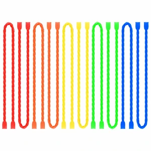 10Pcs 12Inch Silicone Cable Ties Reusable Steel-Core Wire Twist Tie Straps Colorful Rubber Ties for Bundling and Organizing Bendable Holder Strap for Indoor and Out All Purpose, 5 Colors 10Pcs 12Inch Silicone Cable Ties Reusable Steel-Core Wire Twist Tie Straps Colorful Rubber Ties for Bundling and Organizing Bendable Holder Strap for Indoor and Out All Purpose, 5 Colors