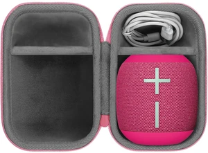 Hard Case for Ultimate Ears WONDERBOOM 4/3/2/Play Speaker, Pink Small Portable Wireless Bluetooth Speaker Compatible, Shockproof EVA Storage Bag with Accessory Compartment Hard Case for Ultimate Ears WONDERBOOM 4/3/2/Play Speaker, Pink Small Portable Wireless Bluetooth Speaker Compatible, Shockproof EVA Storage Bag with Accessory Compartment