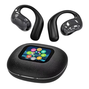 Open Ear Headphones,Wireless Bluetooth 5.4 Earbuds Over Ear Active Noise Cancelling with Intelligent Touch Screen Waterproof Bone Conduction Translator Earphones with Charging Case for Fitness Calls Open Ear Headphones,Wireless Bluetooth 5.4 Earbuds Over Ear Active Noise Cancelling with Intelligent Touch Screen Waterproof Bone Conduction Translator Earphones with Charging Case for Fitness Calls