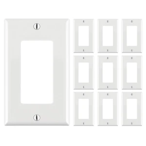 Decorator Wall Plate Insert 1-Gang Decorative Single Gang Faceplate Standard Jack Wall Plate Keystone - 1 Gang - 10 Pack Decorator Wall Plate Insert 1-Gang Decorative Single Gang Faceplate Standard Jack Wall Plate Keystone - 1 Gang - 10 Pack