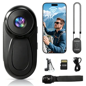 2K Mini Body Camera with WiFi, Wearable POV Action Camera for Vlogging 120° Wide-Angle Lens, Built in 32GB,ThumbSized,One-Touch Loop Recording bodycam,Cycling & Hiking 2K Mini Body Camera with WiFi, Wearable POV Action Camera for Vlogging 120° Wide-Angle Lens, Built in 32GB,ThumbSized,One-Touch Loop Recording bodycam,Cycling & Hiking