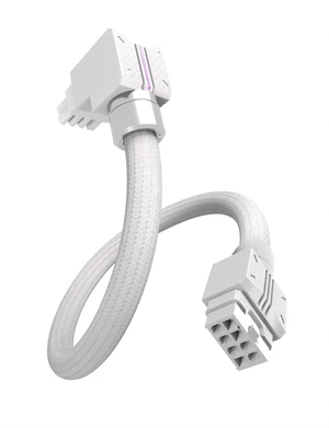 UNIFAS ARGB 8-Pin GPU Extension Cable, Right Angle, White, RVS Single 8-Pin GPU, 5V 3-Pin ARGB Sync, 16AWG Tinned Copper, 6+2 Pin PCIe, Unified AIO Design, Clean Cable Routing UNIFAS ARGB 8-Pin GPU Extension Cable, Right Angle, White, RVS Single 8-Pin GPU, 5V 3-Pin ARGB Sync, 16AWG Tinned Copper, 6+2 Pin PCIe, Unified AIO Design, Clean Cable Routing