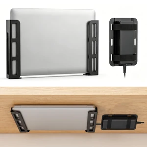 Universal Wall & Under Desk Laptop Mount and Charger Holder for most laptops as MacBooks, Surface,Tablets, and 100W or Higher Chargers, with Adhesive, Screws, Anti-Scratch Pads Universal Wall & Under Desk Laptop Mount and Charger Holder for most laptops as MacBooks, Surface,Tablets, and 100W or Higher Chargers, with Adhesive, Screws, Anti-Scratch Pads