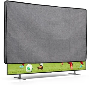 Dust Cover for 55" TV - Linen TV Display Protector for TVs - Protect Your TV Screen - Dark Grey Dust Cover for 55" TV - Linen TV Display Protector for TVs - Protect Your TV Screen - Dark Grey