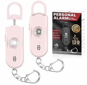 Personal Safety Alarm Keychain for Women 2PCS -130 dB Loud Siren with SOS Strobe Light, Flashlight, Double Speakers, Safe Defense Key Chain for Girls Kids Elders Emergency Call Personal Safety Alarm Keychain for Women 2PCS -130 dB Loud Siren with SOS Strobe Light, Flashlight, Double Speakers, Safe Defense Key Chain for Girls Kids Elders Emergency Call