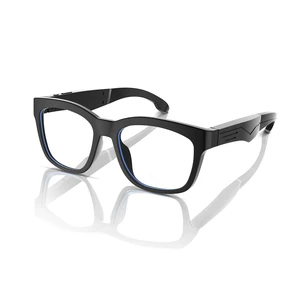 Bluetooth Audio Glasses, Blue Light Lenses, Large Black Frame Bluetooth Audio Glasses, Blue Light Lenses, Large Black Frame