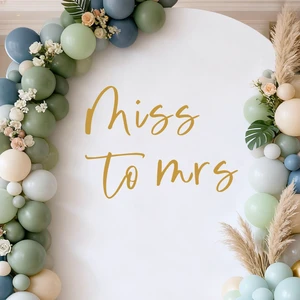 Miss to Mrs Sign for Backdrop, Gold Miss to Mrs Decal Wall Sticker Banner for Balloon Arch, Bride to Be Bridal Shower Bachelorette Wedding Engagement Party Decorations (Not Balloon) Miss to Mrs Sign for Backdrop, Gold Miss to Mrs Decal Wall Sticker Banner for Balloon Arch, Bride to Be Bridal Shower Bachelorette Wedding Engagement Party Decorations (Not Balloon)