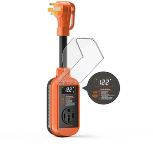 RV Surge Protector with Smart LED Display, 50 amp 12000 Joules RV Circuit Analyzer - Camper Surge Protector with Waterproof Cover, RV Adapter Plug for CampersTravel Trailers50A RV Surge Protector with Smart LED Display, 50 amp 12000 Joules RV Circuit Analyzer - Camper Surge Protector with Waterproof Cover, RV Adapter Plug for CampersTravel Trailers50A
