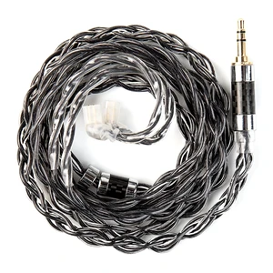 KBEAR Obsidian Black IEMs Cable, Graphene and 6N OCC Hybrid Conductor Earphone Upgraded Cable, Hi-Resolution HiFi Headphone Wire, 4 Strand 196-Core, 21AWG Braide Wire, 3.94ft/120cm (Black, QDC 3.5MM) KBEAR Obsidian Black IEMs Cable, Graphene and 6N OCC Hybrid Conductor Earphone Upgraded Cable, Hi-Resolution HiFi Headphone Wire, 4 Strand 196-Core, 21AWG Braide Wire, 3.94ft/120cm (Black, QDC 3.5MM)