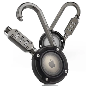 Airtag Holder with 3-Digit Combination Lock, Protective Airtag Case with Metal Carabiner, Air tag Lock Case for Anti-Theft, Apple Airtag Accessory for Luggage, Backpacks, Strollers (1Pack) Airtag Holder with 3-Digit Combination Lock, Protective Airtag Case with Metal Carabiner, Air tag Lock Case for Anti-Theft, Apple Airtag Accessory for Luggage, Backpacks, Strollers (1Pack)