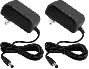 9Volt DC Guitar Pedal Power Supply 2A Max 9 Volt Power Adapter DC 9V Power Cord with 5.5x2.1mm2.5mm Plug Center Negative for dc9v Guitar Pedal (Pack of 2) 9Volt DC Guitar Pedal Power Supply 2A Max 9 Volt Power Adapter DC 9V Power Cord with 5.5x2.1mm2.5mm Plug Center Negative for dc9v Guitar Pedal (Pack of 2)